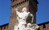 Castello Sforzesco - Itálie -  Milán -  Castello Sforzesco, vida kam až se dostal Jan Nepomucký z Čech