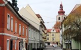 Slovinsko - termální lázně Ptuj a krása Jeruzalémských vinic 2022 - Slovinsko - Ptuj - kostel sv. Jiří, postaven v 12.století, v 15.stol. přestavěn goticky