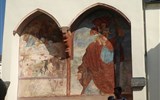 Gmunden - Rakousko - Gmunden - kostel Zjevení Páně, 1946 objeveny při opravě gotické fresky