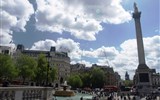 Trafalgarské náměstí - Anglie - Londýn - Trafalgarské nám, Nelsonův sloup, 1844, W.Railtone, na památku admirála Nelsona, který zahynul v bitvě u Trafalgaru