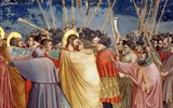 Padova - Itálie - Padova - kaple Scrovegniů, Jidášův polibek, Giotto 1304-6