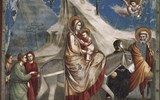 Padova - Itálie - Padova - kaple Scrovegniů, Útěk do Egypta, Giotto, 1303-5