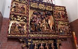 Elblag - Polsko - Elblag, sv.Mikoláš, oltář Klanění 3 králů děťátku, kol 1520, pozdně gotický