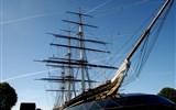 Greenwich - Anglie - Londýn - Greenwich, Cutty Sark, vozila čáj z Číny, bavlnu z Austrálie, až do 1922, do 1955 školní loď, nejrychlejší velká plachetnice světa