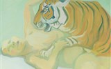 Vídeň po stopách Habsburků a výstavy umění 2020 - Rakousko - Vídeň - Maria Lassnig, Spící žena s tigrem