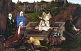 Rotterdam - Holandsko - Rotterdam - muzeum Boijmans Van Beuningen, bří Eyckové, Tři Marie u hrobu, 1425-35