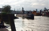 Hamburg, Lübeck, perly severního Německa vlakem 2023 - Německo - Hamburk - částí Ponorkového muzea je i sovětská ponorka U-434, kterou lze navštívit