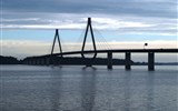 Møns Klint - Dánsko - mosty na sousední ostrov Bogø