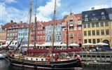 Nyhavn - Dánsko - Kodaň - Nyhavn, replika historické plachetnice