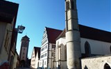 Rothenburg - Německo - Rothenburg, protestantský kostel Zum Heiligen Geis (Ducha svatého), 1280