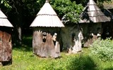 Zámky, památky UNESCO a přírodní krásy Moravy 2023 - Česká republika - Rožnov n.R. - Valašské muzeum, Dřevěné městečko, nádherné staré úly (foto C.Čejpa)