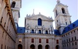 Escorial - Španělsko - Escorial, průčelí baziliky se 6 sochami židovských králů, J.B.Monegro, střed David a Šalamoun