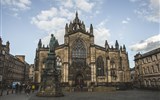 Edinburgh, letecký eurovíkend, Rosllynská kaple, opatství na řece Tweed a krásy Skotské vysočiny 2023 - Velká Británie - Skotsko - Edinburgh - katedrála St. Giles