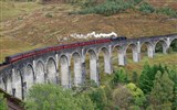 Edinburgh, letecký eurovíkend, Rosslynská kaple, opatství na řece Tweed a krásy Skotské vysočiny 2023 - Velká Británie - Skotsko - Glenfinnanský viadukt