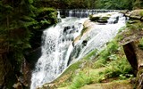 Hrady, zámky a zahrady Jelono-Gorské doliny 2023 - Polsko - vodopád Szklark je vysoký 13 metrů