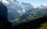 Trümmelbašské vodopády - Švýcarsko - údolí Lauterbrunnen ukrýva Trümmelbašské vodopády