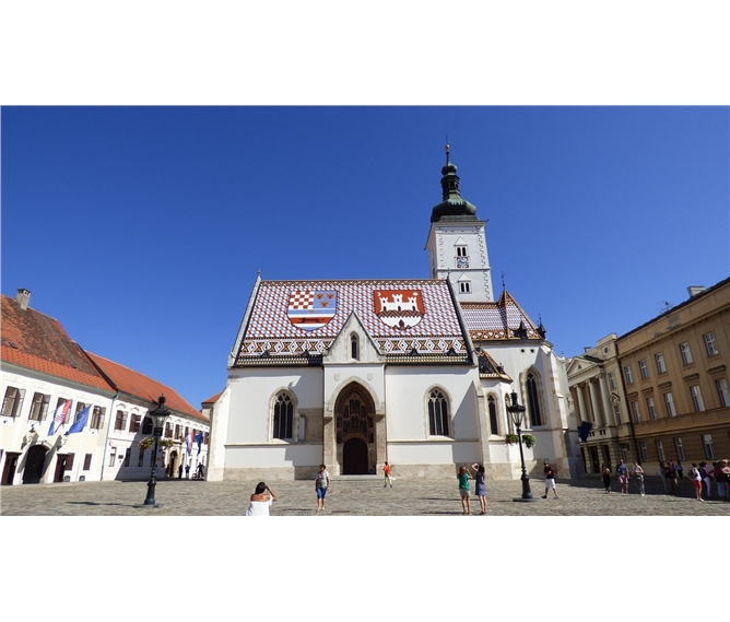 Adventní Zagreb a termální lázně Tuhelj 2023 - Chorvatsko - Zagreb - kostel sv. Marka