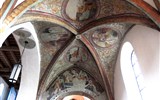Zell am See - Rakousko - sv.Hippolyt, fresky poč. 14.stol, medailony svatých