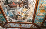 Riegersburg - Rakousko - Riegersburg, krásně zdobený freskový strop jedné z místností panstva