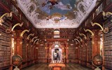 Štýrské hory a údolí vína - Rakousko - klášter Melk, 1702-36, nádherná knihovna
