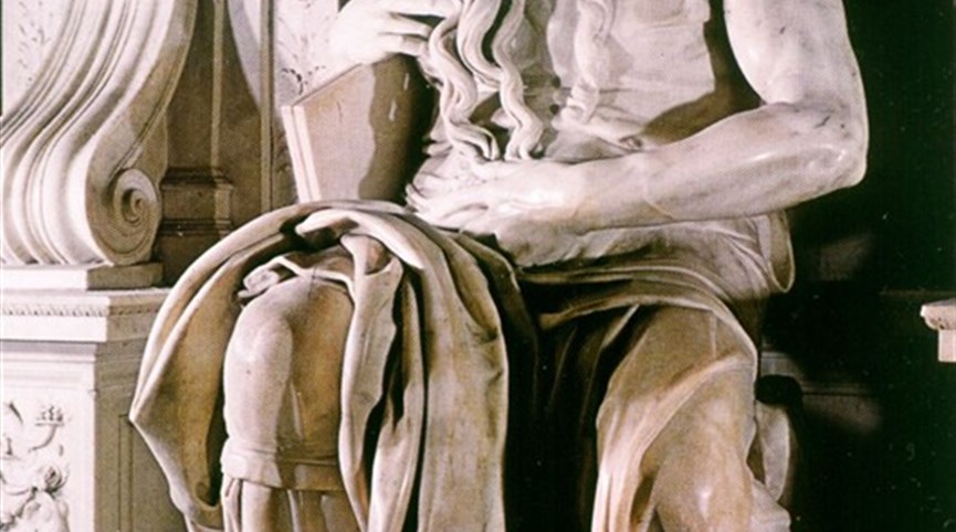 Řím, věčné město a Vatikán letecky 2023  Itálie -  Řím - Michelangelova socha Mojžíše (1514-16) v S.Pietro in Vincoli