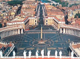 Řím a Vatikán letecky 2022  Vatikán - Řím - Svatopetrské náměstí, podoba od Alexandra II. (1655-67), kapacita 400.000 lidí