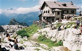 Dolomity, Madonna di Campiglio - Itálie, Madonna di Campiglio, Rifugio na vrcholu