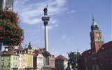 Polsko - Polsko - Varšava - Zámecké náměstí, 1818-1821, se sloupem krále Zikmunda III., 1644, C.Molliego