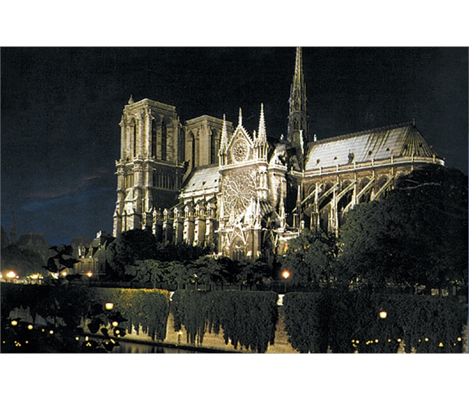 Vánoční Paříž - Francie - Paříž katedrála Notre Dame, 1163-1330, jeden z vrcholů gotiky