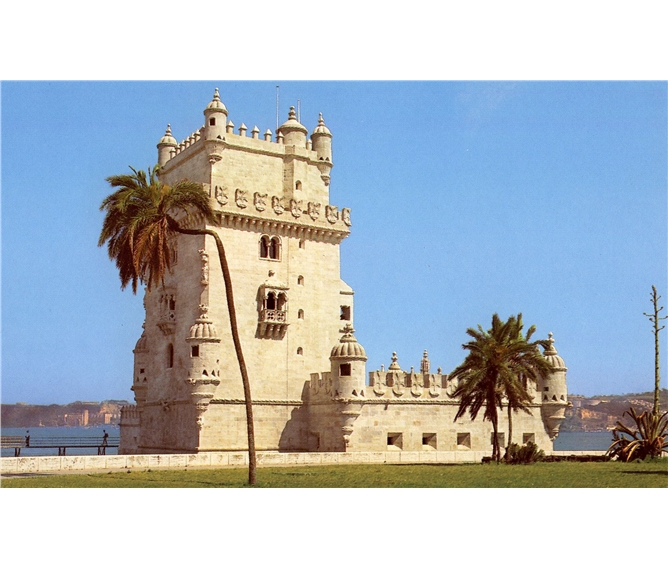 Portugalsko, země mořeplavců, vína a památek 2021 - Portugalsko - Lisabon - Belémská věž (Torre de Belém), 1515-21 na paměť výpravy Vasco de Gamy v manuelském stylu