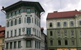 Slovinsko, hory, moře a jeskyně na jaře 2022 - Slovinsko - Lublaň, náměstí se secesními domy