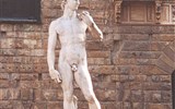 Florencie, kolébka renesance a galerie Uffizi 2023 - Itálie - Toskánsko - Florencie, David od Michelangela, 1501-4, carrarský mramor