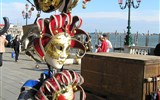 Benátky, slavný karneval a ostrovy - tam bez nočního přejezdu 2024 - Itálie, Benátky, karnevalová maska