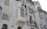 Szeged - Maďarsko, Szegéd, secesní dům, detail