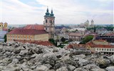 Eger, Tokaj,  Budapešť a Pilištínské vrchy, termály a víno 2022 - Maďarsko, Eger, pohled na město z hradu