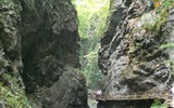 Slovinsko, hory, moře a jeskyně podzim 2022 - Slovinsko, Julské Alpy, soutěska Vintgar