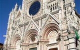 Siena - Itálie - Umbrie - Siena, průčelí katedrály, katedrála postavená v letech 1215-1285, průčelí 1380