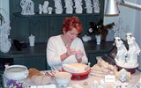 Míšeň - Německo - Míšeň - ukázka malování porcelánu