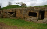Řím, Cerveteri a koupání v Tyrrhénském moři - Itálie, Lazio, Cerveteri, etruská nekropole